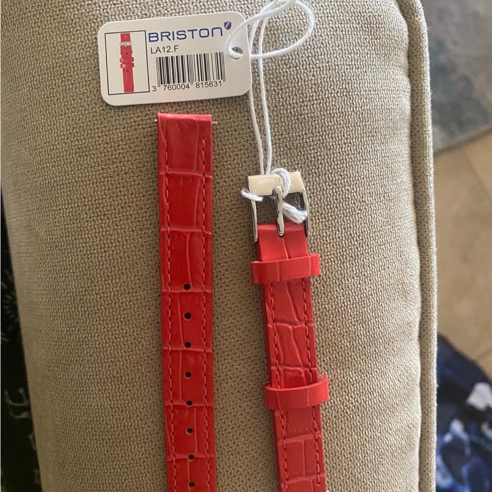 BRISTON-Watch Band-Red Alligator texture&Blue-NEW WITH TAGS-Bundle of 2